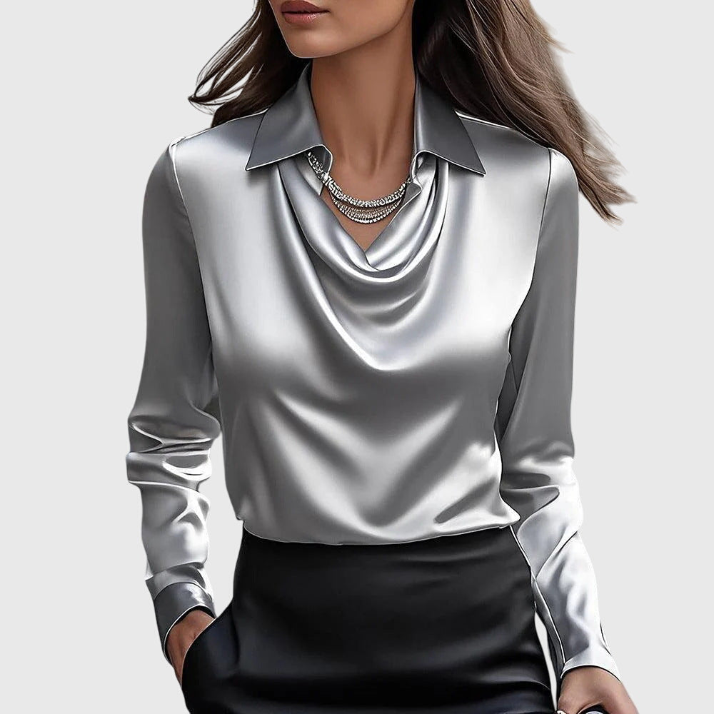 Brooklyn – Elegant Blus Med Satineffekt
