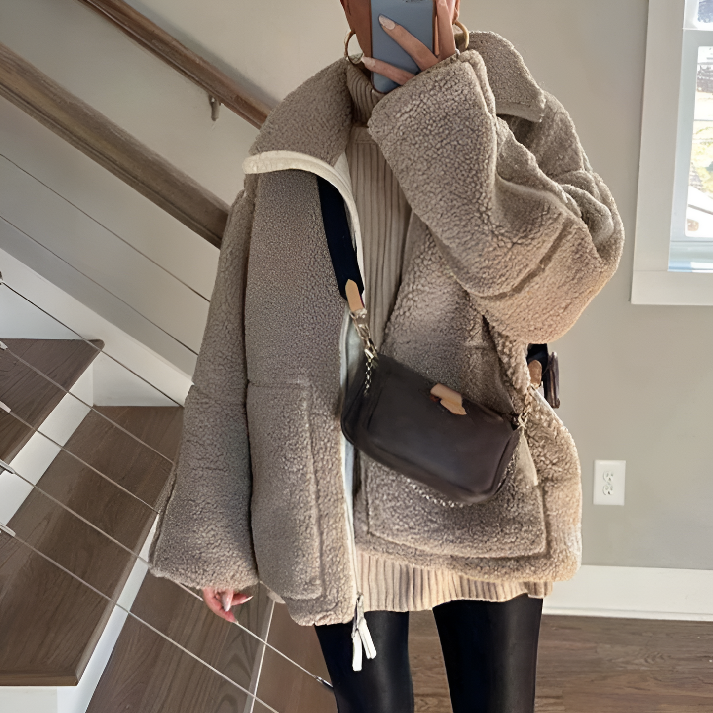 Sophie™ - Luxe Teddy jacka med dragkedja